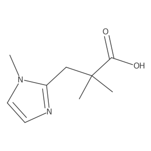 2,2-dimethyl-3-(1-methyl-1H-imidazol-2-yl)propanoic acid结构式