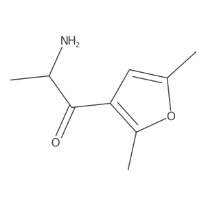 2-Amino-1-(2,5-dimethylfuran-3-yl)propan-1-one结构式