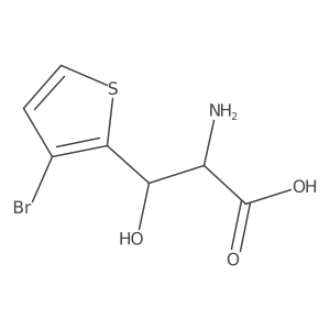 2-Amino-3-(3-bromothiophen-2-yl)-3-hydroxypropanoic acid Structure