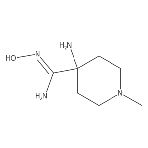 4-amino-N'-hydroxy-1-methylpiperidine-4-carboximidamide Structure