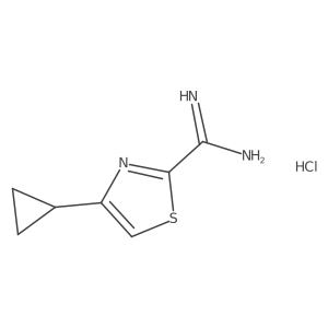4-Cyclopropyl-1,3-thiazole-2-carboximidamide;hydrochloride结构式