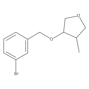 3-[(3-Bromophenyl)methoxy]-4-iodooxolane结构式