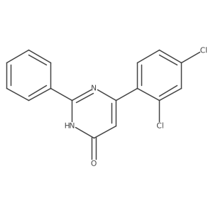 4-(2,4-dichlorophenyl)-2-phenyl-1H-pyrimidin-6-one结构式