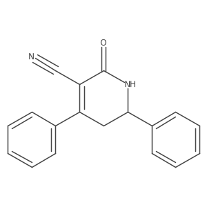 1,2,5,6-Tetrahydro-2-oxo-4,6-diphenyl-3-pyridinecarbonitrile结构式