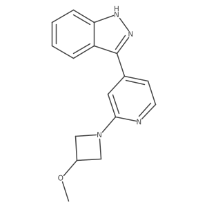 3-[2-(3-Methoxy-1-azetidinyl)-4-pyridinyl]-1H-indazole结构式