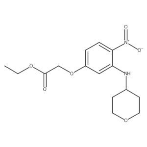 2-[4-Nitro-3-[(tetrahydro-2h-pyran-4-yl)amino]phenoxy]acetic acid ethyl ester Structure
