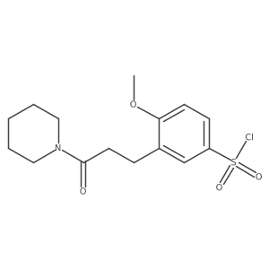 4-Methoxy-3-(3-oxo-3-piperidin-1-ylpropyl)benzenesulfonyl chloride Structure