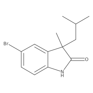 5-Bromo-3-isobutyl-3-methylindolin-2-one结构式