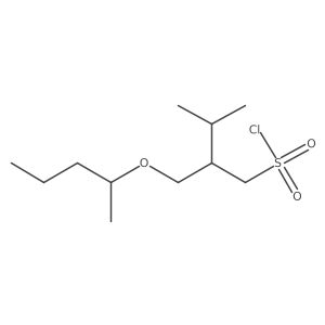3-Methyl-2-[(pentan-2-yloxy)methyl]butane-1-sulfonyl chloride Structure