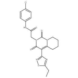 N-(4-chlorophenyl)-2-[4-(5-ethyl-1,2,4-oxadiazol-3-yl)-1,3-dioxo-5,6,7,8-tetrahydro-1H-pyrido[1,2-c]pyrimidin-2(3H)-yl]acetamide结构式