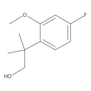 2-(4-Fluoro-2-methoxyphenyl)-2-methylpropan-1-ol结构式