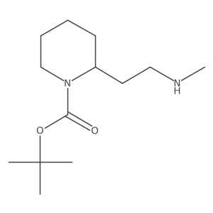 Tert-butyl 2-[2-(methylamino)ethyl]piperidine-1-carboxylate结构式