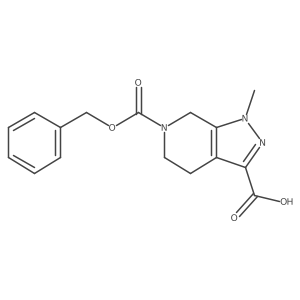6-[(benzyloxy)carbonyl]-1-methyl-1H,4H,5H,6H,7H-pyrazolo[3,4-c]pyridine-3-carboxylic acid结构式