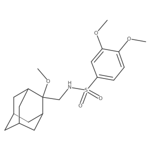 3,4-dimethoxy-N-(((1R,3S,5r,7r)-2-methoxyadamantan-2-yl)methyl)benzenesulfonamide Structure