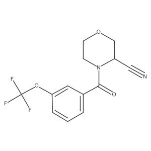 4-[3-(Trifluoromethoxy)benzoyl]morpholine-3-carbonitrile结构式