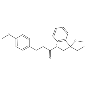 N-(2-methoxy-2-phenylbutyl)-3-(4-methoxyphenyl)propanamide结构式