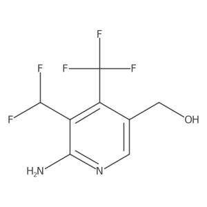 (6-Amino-5-(difluoromethyl)-4-(trifluoromethyl)pyridin-3-yl)methanol结构式