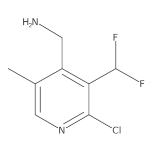 (2-Chloro-3-(difluoromethyl)-5-methylpyridin-4-yl)methanamine Structure