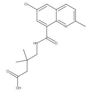 4-[[(6-Chloro-2-methyl-8-quinolinyl)carbonyl]amino]-3,3-dimethylbutanoic acid Structure