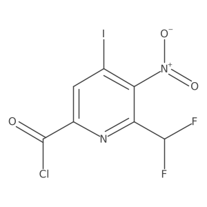 2-(Difluoromethyl)-4-iodo-3-nitropyridine-6-carbonyl chloride Structure