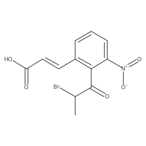 2-(2-Bromopropanoyl)-3-nitrocinnamic acid Structure