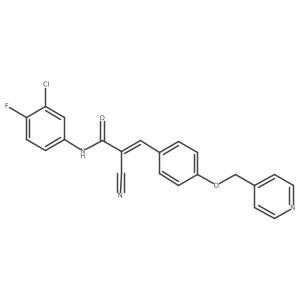 (Z)-N-(3-Chloro-4-fluorophenyl)-2-cyano-3-[4-(pyridin-4-ylmethoxy)phenyl]prop-2-enamide Structure