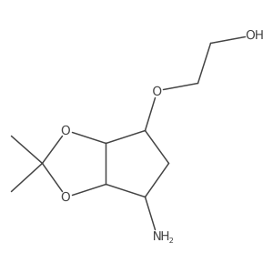 2-(((3AR,4R,6S,6aS)-6-amino-2,2-dimethyltetrahydro-4H-cyclopenta[d][1,3]dioxol-4-yl)oxy)ethan-1-ol结构式
