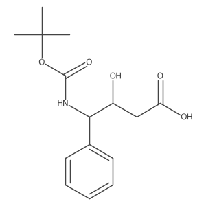 (3R,4R)-4-(tert-butoxycarbonylamino)-3-hydroxy-4-phenylbutanoic acid结构式