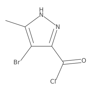 4-Bromo-5-methyl-1H-pyrazole-3-carbonyl chloride结构式