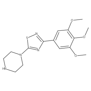 1-[3-(3,4,5-Trimethoxyphenyl)-1,2,4-thiadiazol-5-yl]piperazine结构式