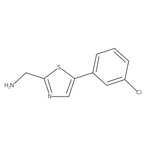 [5-(3-Chlorophenyl)-1,3-thiazol-2-yl]methanamine Structure