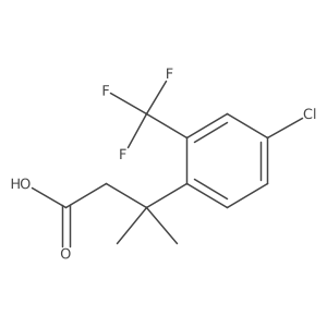 3-[4-Chloro-2-(trifluoromethyl)phenyl]-3-methylbutanoic acid Structure