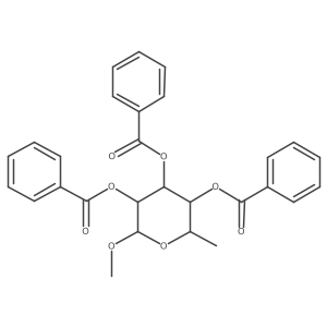 (2R,3R,4S,5S,6R)-2-Methoxy-6-methyltetrahydro-2H-pyran-3,4,5-triyl tribenzoate结构式