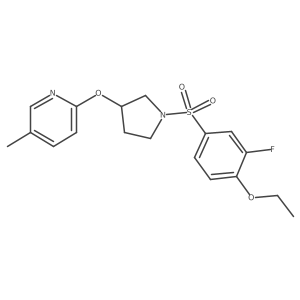 2-((1-((4-Ethoxy-3-fluorophenyl)sulfonyl)pyrrolidin-3-yl)oxy)-5-methylpyridine Structure