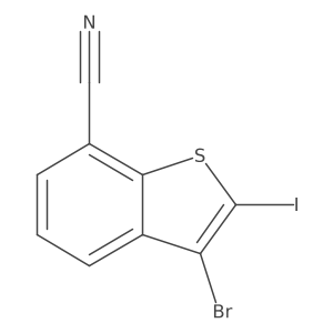 3-Bromo-2-iodobenzo[b]thiophene-7-carbonitrile Structure