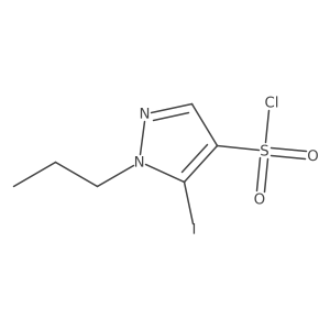 5-Iodo-1-propyl-1H-pyrazole-4-sulfonyl chloride Structure
