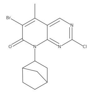 8-(Bicyclo[2.2.1]heptan-2-yl)-6-bromo-2-chloro-5-methylpyrido[2,3-d]pyrimidin-7(8H)-one Structure