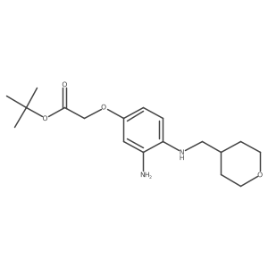 2-[3-Amino-4-[[(tetrahydro-2h-pyran-4-yl)methyl]amino]phenoxy]acetic acid 1,1-dimethylethyl ester结构式