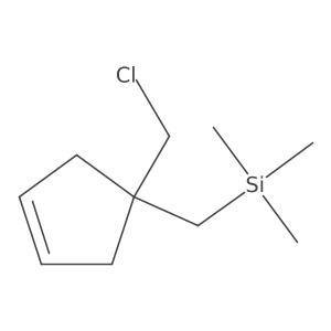 {[1-(Chloromethyl)cyclopent-3-en-1-yl]methyl}trimethylsilane结构式