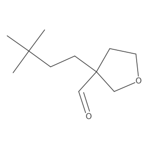 3-(3,3-Dimethylbutyl)oxolane-3-carbaldehyde结构式