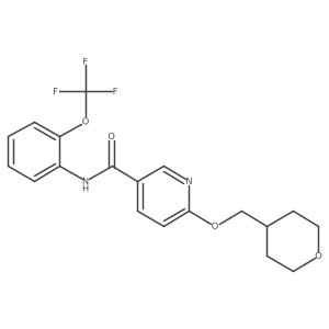 6-((tetrahydro-2H-pyran-4-yl)methoxy)-N-(2-(trifluoromethoxy)phenyl)nicotinamide Structure