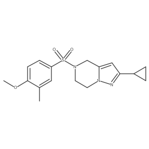 2-Cyclopropyl-5-((4-methoxy-3-methylphenyl)sulfonyl)-4,5,6,7-tetrahydropyrazolo[1,5-a]pyrazine Structure