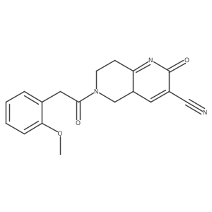 6-[2-(2-Methoxyphenyl)acetyl]-2-oxo-4a,5,7,8-tetrahydro-1,6-naphthyridine-3-carbonitrile结构式