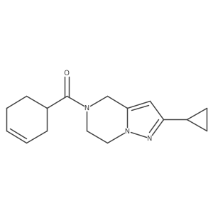 cyclohex-3-en-1-yl(2-cyclopropyl-6,7-dihydropyrazolo[1,5-a]pyrazin-5(4H)-yl)methanone结构式