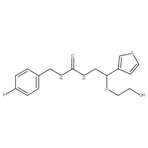1-(4-Fluorobenzyl)-3-(2-(2-hydroxyethoxy)-2-(thiophen-3-yl)ethyl)urea结构式