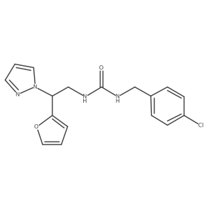 1-(4-chlorobenzyl)-3-(2-(furan-2-yl)-2-(1H-pyrazol-1-yl)ethyl)urea Structure