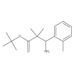 tert-Butyl 3-amino-2,2-dimethyl-3-(2-methylphenyl)propanoate Structure