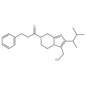 Benzyl 3-(aminomethyl)-2-(3-methylbutan-2-yl)-5H,6H,7H,8H-imidazo[1,2-a]pyrazine-7-carboxylate结构式