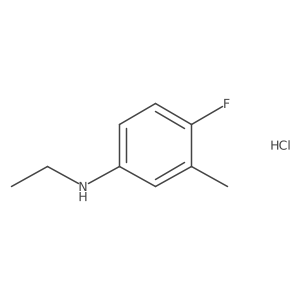 N-ethyl-4-fluoro-3-methylaniline hydrochloride Structure
