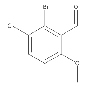 2-bromo-3-chloro-6-methoxyBenzaldehyde结构式